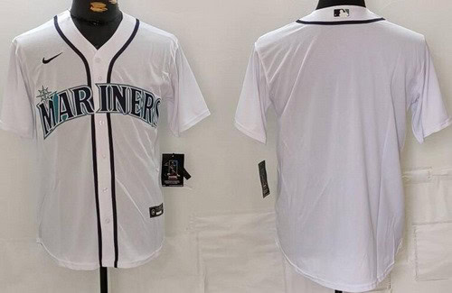 Seattle Mariners Blank White Cool Base Jersey