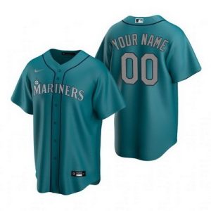 Seattle Mariners Customized Aqua Alternate 2020 Cool Base Jersey