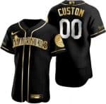 Seattle Mariners Customized Black Gold Authentic Jersey