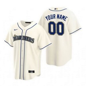 Seattle Mariners Customized Cream Alternate 2020 Cool Base Jersey