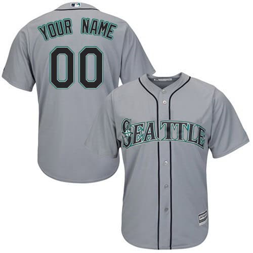 Seattle Mariners Customized Gray Cool Base Jersey