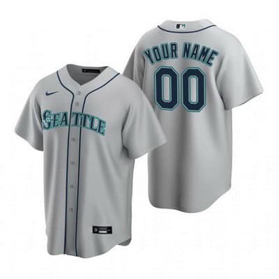 Seattle Mariners Customized Gray Road 2020 Cool Base Jersey