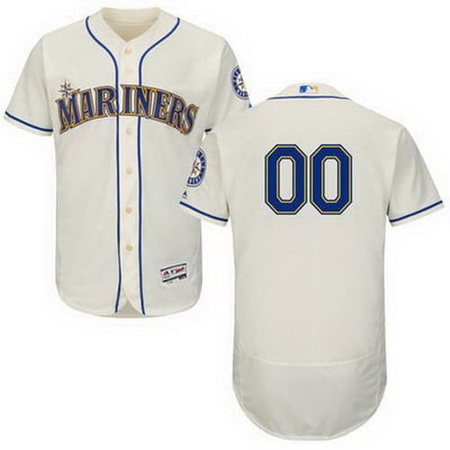 Seattle Mariners Customized Gream FlexBase Jersey