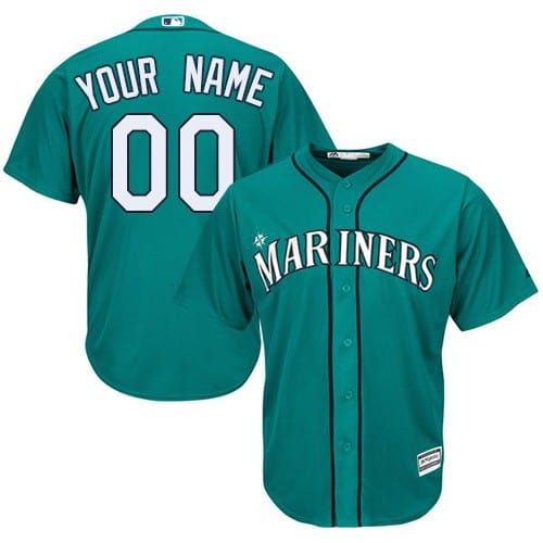 Seattle Mariners Customized Green Cool Base Jersey