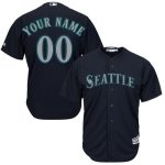Seattle Mariners Customized Navy Blue Cool Base Jersey