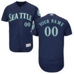 Seattle Mariners Customized Navy Blue FlexBase Jersey
