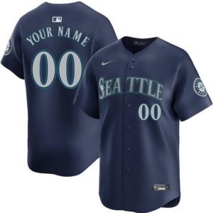 Seattle Mariners Customized Navy Limited Jersey