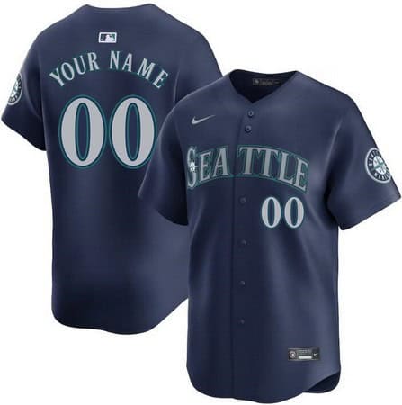 Seattle Mariners Customized Navy Limited Jersey