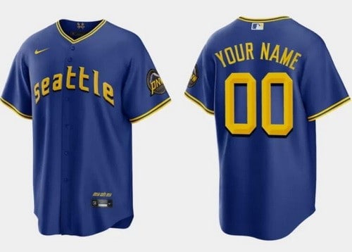 Seattle Mariners Customized Royal 2023 City Cool Base Jersey