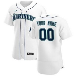 Seattle Mariners Customized White 2020 FlexBase Jersey