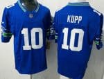 Seattle Seahawks #10 Cooper Kupp Limited Blue Throwback FUSE Vapor Jersey