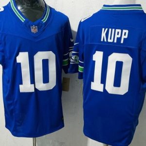 Seattle Seahawks #10 Cooper Kupp Limited Blue Throwback FUSE Vapor Jersey