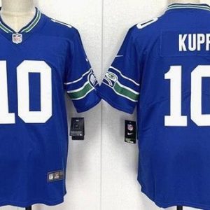 Seattle Seahawks #10 Cooper Kupp Limited Blue Throwback Vapor Jersey