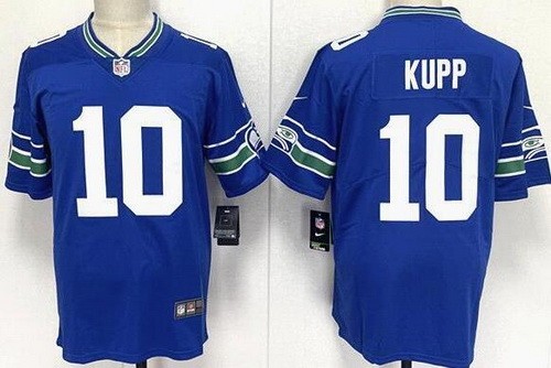 Seattle Seahawks #10 Cooper Kupp Limited Blue Throwback Vapor Jersey
