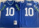 Seattle Seahawks #10 Jim Zorn Blue 1983 Throwback Jersey