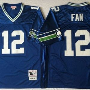 Seattle Seahawks #12 Fan Navy Throwback Jersey
