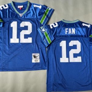 Seattle Seahawks #12 Fan Navy Throwback Jersey