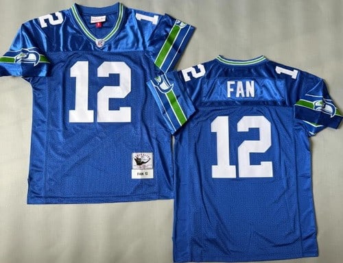Seattle Seahawks #12 Fan Navy Throwback Jersey