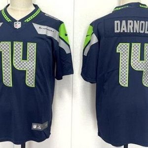 Seattle Seahawks #14 Sam Darnold Limited Navy Vapor Jersey