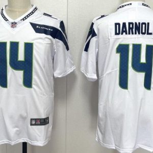 Seattle Seahawks #14 Sam Darnold Limited White Vapor Jersey