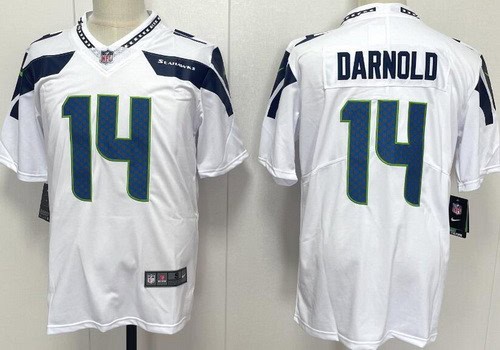 Seattle Seahawks #14 Sam Darnold Limited White Vapor Jersey