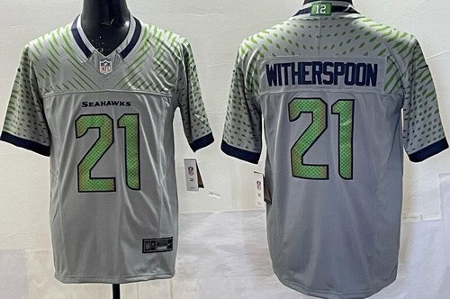 Seattle Seahawks #21 Devon Witherspoon Limited Gray Rivalries FUSE Vapor Jersey