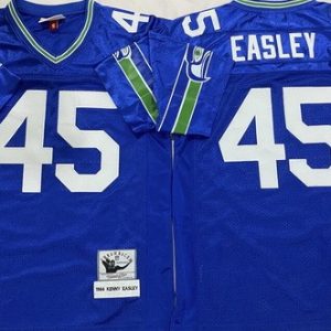Seattle Seahawks #45 Kenny Easley Blue 1984 Throwback Jersey