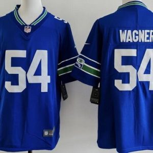 Seattle Seahawks #54 Bobby Wagner Limited Blue Throwback Vapor Jersey