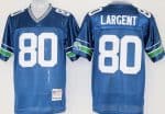 Seattle Seahawks #80 Steve Largent Blue Throwback Jersey