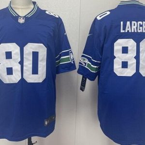 Seattle Seahawks #80 Steve Largent Limited Blue Throwback Vapor Jersey