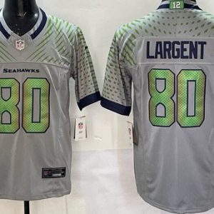 Seattle Seahawks #80 Steve Largent Limited Gray Rivalries FUSE Vapor Jersey