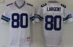 Seattle Seahawks #80 Steve Largent White Throwback Jersey