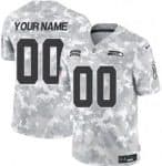 Seattle Seahawks Customized Limited Arctic Camo 2024 Salute to Service Jersey