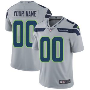 Seattle Seahawks Customized Limited Gray Vapor Untouchable Jersey