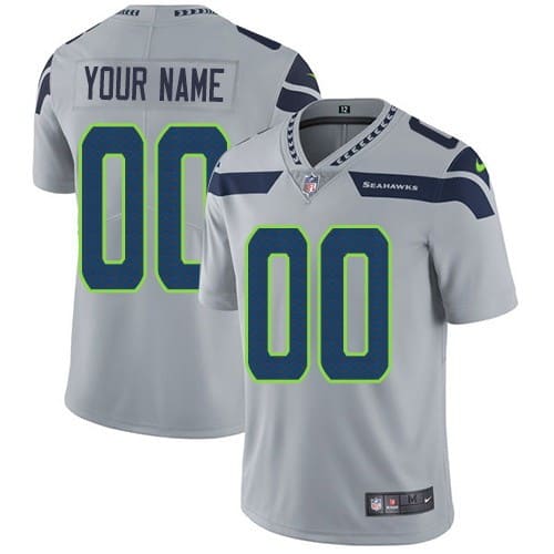 Seattle Seahawks Customized Limited Gray Vapor Untouchable Jersey