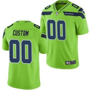 Seattle Seahawks Customized Limited Green Rush Color Jersey
