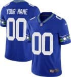 Seattle Seahawks Customized Limited Steel Blue Throwback FUSE Vapor Jersey