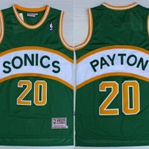 Seattle Sonics #20 Gary Payton Green Throwback Swingman Jersey