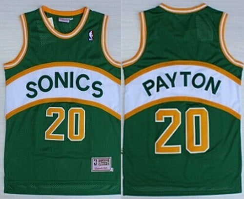 Seattle Sonics #20 Gary Payton Green Throwback Swingman Jersey