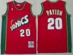 Seattle Sonics #20 Gary Payton Red 1995 Throwback Swingman Jersey