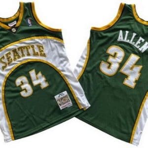 Seattle Sonics #34 Ray Allen Green 2006 Throwback Swingman Jersey