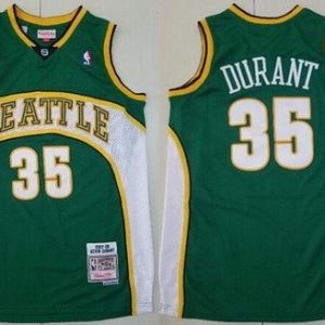 Seattle Sonics #35 Kevin Durant Green 2007 Throwback Swingman Jersey