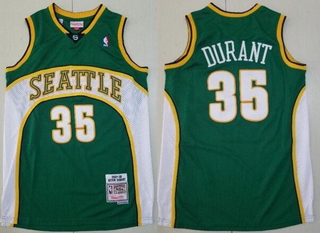 Seattle Sonics #35 Kevin Durant Green 2007 Throwback Swingman Jersey