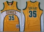 Seattle Sonics #35 Kevin Durant Yellow 2007 Throwback Swingman Jersey