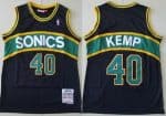 Seattle Sonics #40 Shawn Kemp Black 1994 Throwback Swingman Jersey