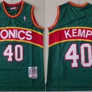 Seattle Sonics #40 Shawn Kemp Green 1994 Throwback Swingman Jersey