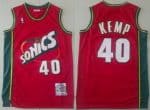 Seattle Sonics #40 Shawn Kemp Red 1995 Throwback Swingman Jersey