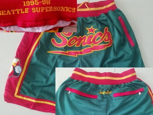 Seattle Sonics Green Just Don Throwback Swingman Shorts