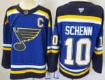 St Louis Blues #10 Brayden Schenn Blue Authentic Jersey