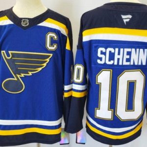 St Louis Blues #10 Brayden Schenn Blue Authentic Jersey